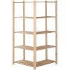 Lagerhylla hörn 5 hyllplan 82,5x82,5x170 cm massiv furu vidaXL – miniatyr 4