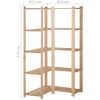Lagerhylla hörn 5 hyllplan 82,5x82,5x170 cm massiv furu vidaXL – miniatyr 7