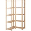 Lagerhylla hörn 5 hyllplan 82,5x82,5x170 cm massiv furu vidaXL – miniatyr 1