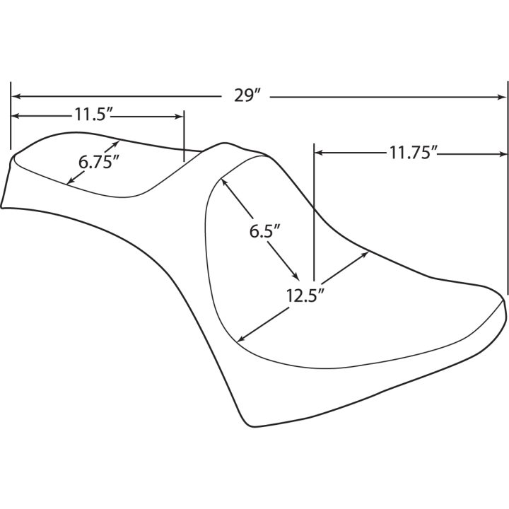 Lågprofil Lädersadel Ez Glide Ii™ Svart DRAG SPECIALTIES Sadel – bild 2