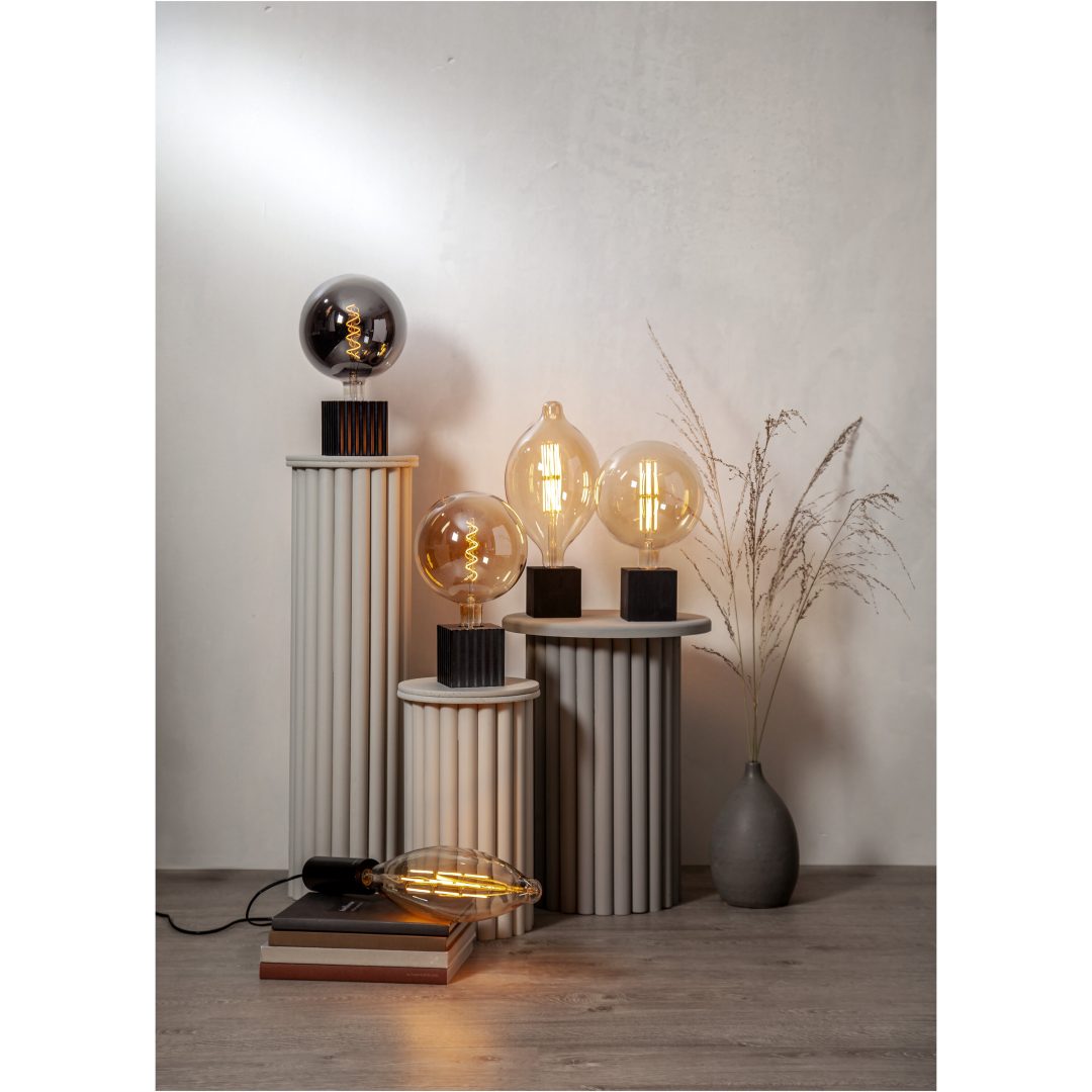 Lampfot E27 Box Svart Star Trading – bild 2