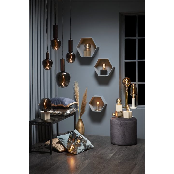 Lampfot E27 Glans Borstat stål Star Trading – bild 11
