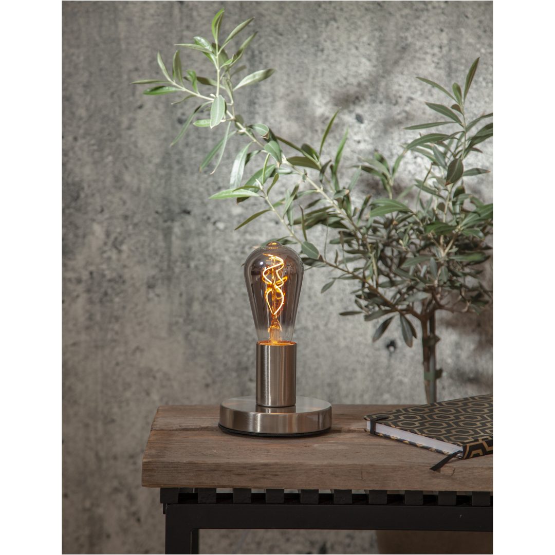 Lampfot E27 Glans Borstat stål Star Trading – bild 9
