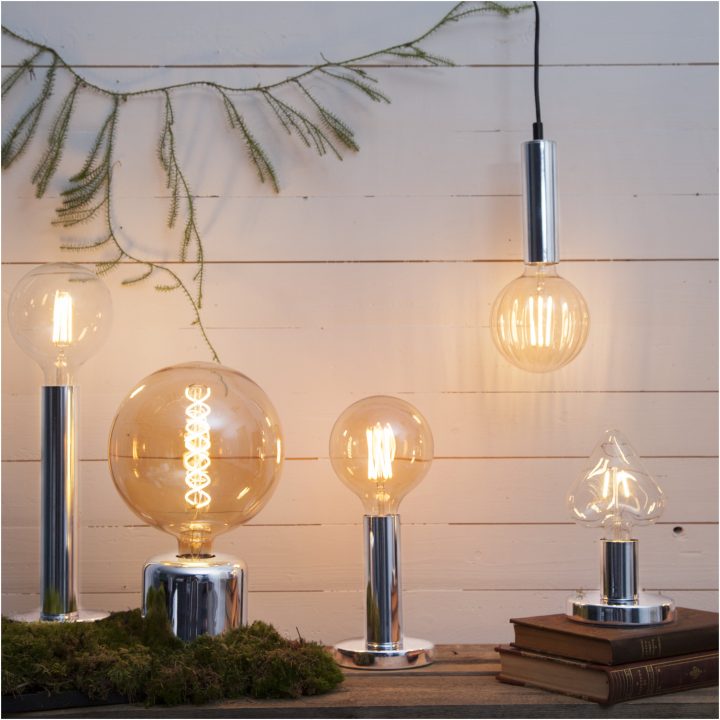 Lampfot E27 Glans Krom Star Trading – bild 21