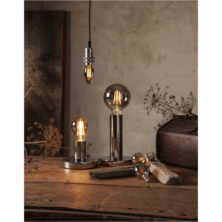 Lampfot E27 Glans Krom Star Trading – bild 23