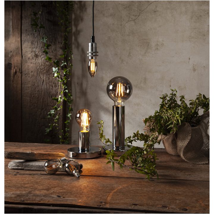 Lampfot E27 Glans Krom Star Trading – bild 24