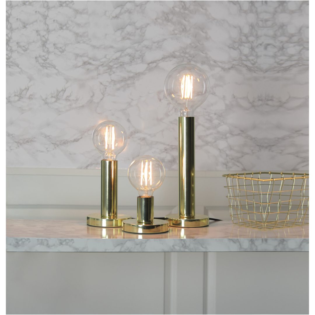 Lampfot E27 Glans Mässing Star Trading – bild 35