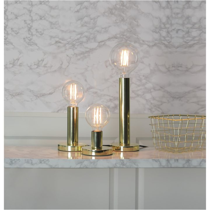 Lampfot E27 Glans Mässing Star Trading – bild 33