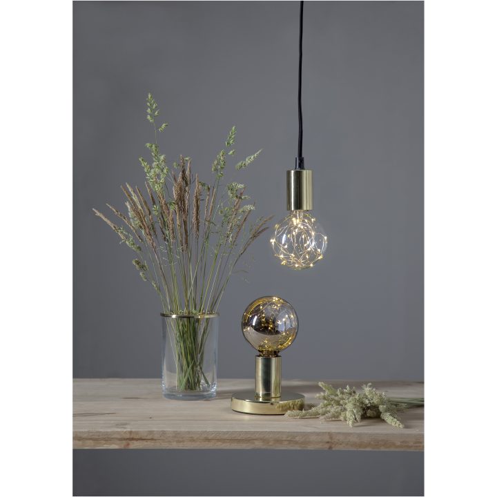 Lampfot E27 Glans Mässing Star Trading – bild 28