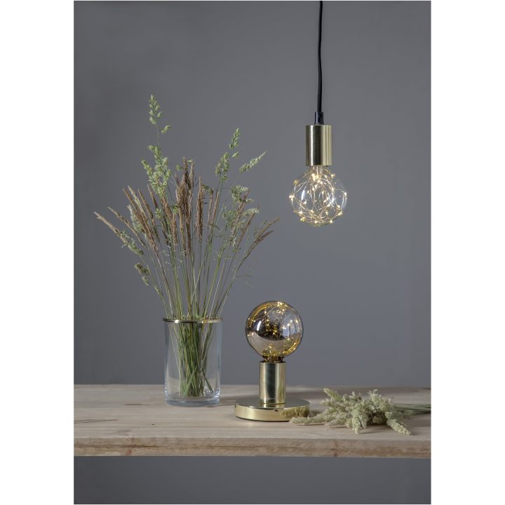 Lampfot E27 Glans Mässing Star Trading – bild 28