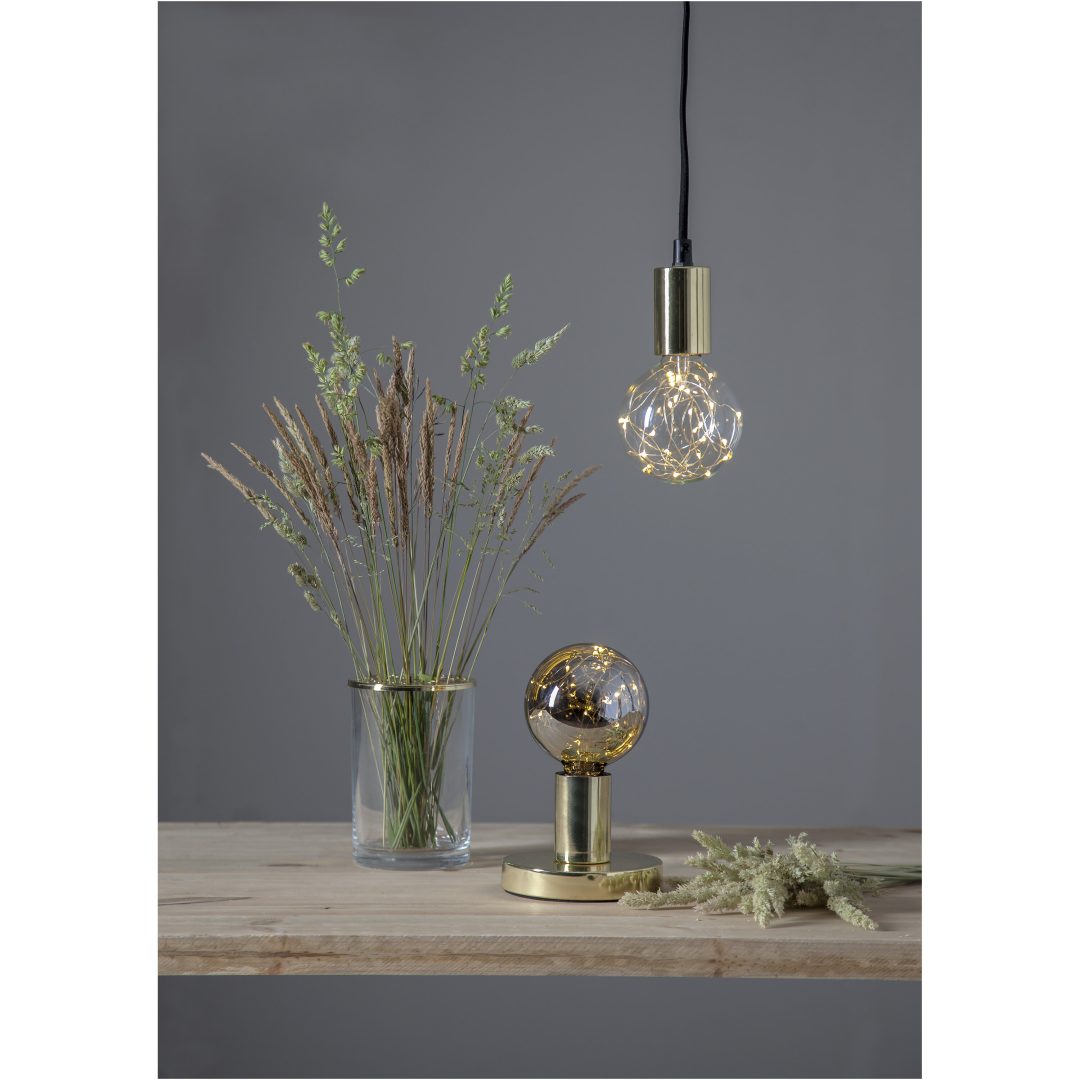 Lampfot E27 Glans Mässing Star Trading – bild 27