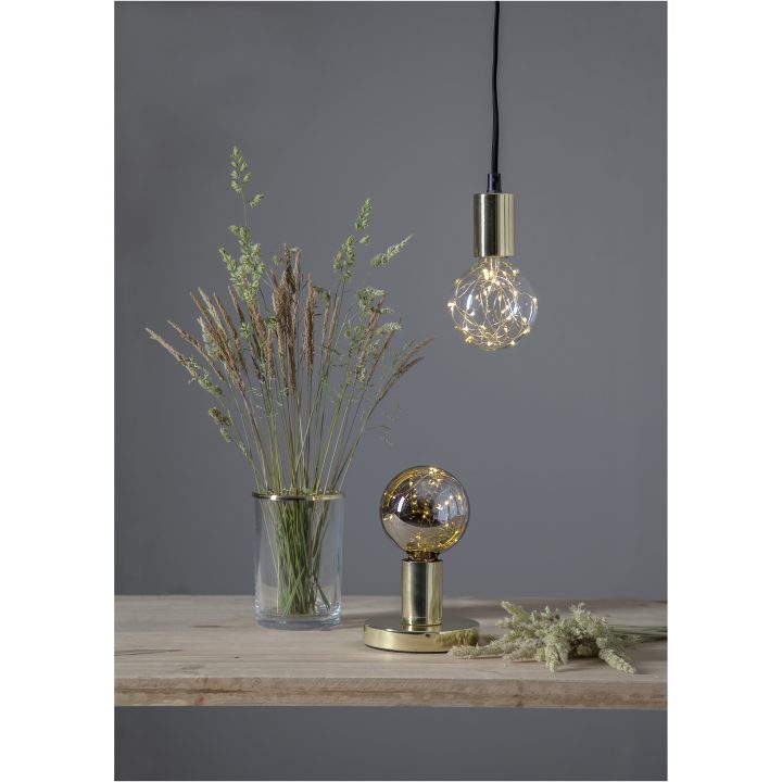 Lampfot E27 Glans Mässing Star Trading – bild 27