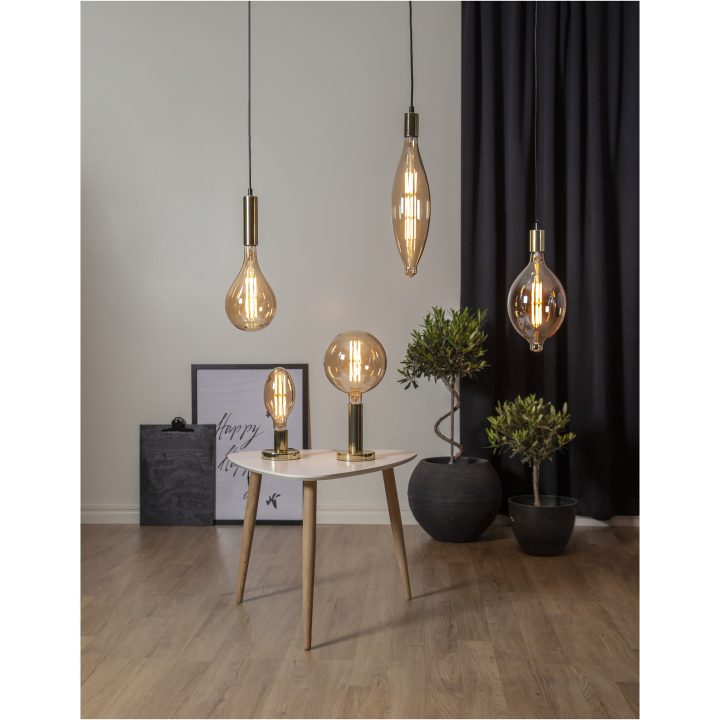 Lampfot E27 Glans Mässing Star Trading – bild 21