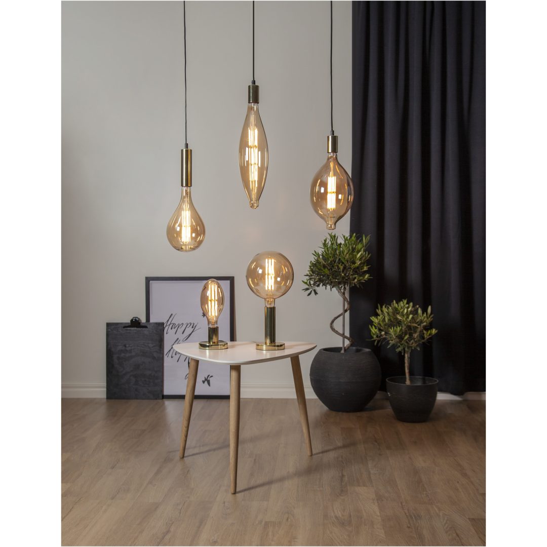 Lampfot E27 Glans Mässing Star Trading – bild 20