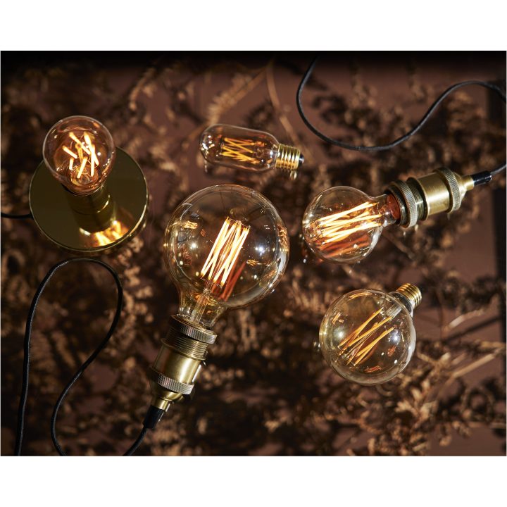 Lampfot E27 Glans Mässing Star Trading – bild 17