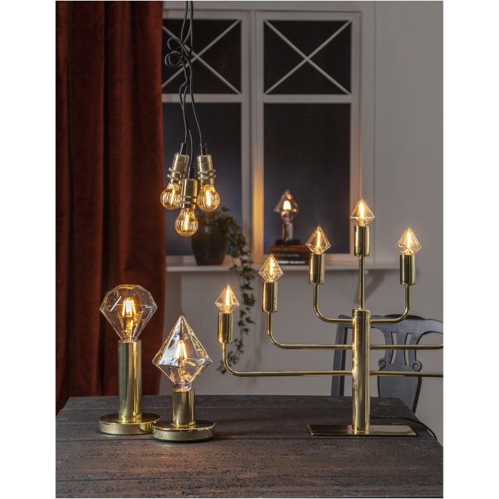 Lampfot E27 Glans Mässing Star Trading – bild 7