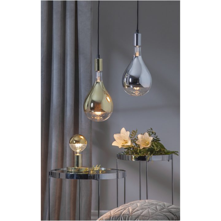 Lampfot E27 Glans Mässing Star Trading – bild 4