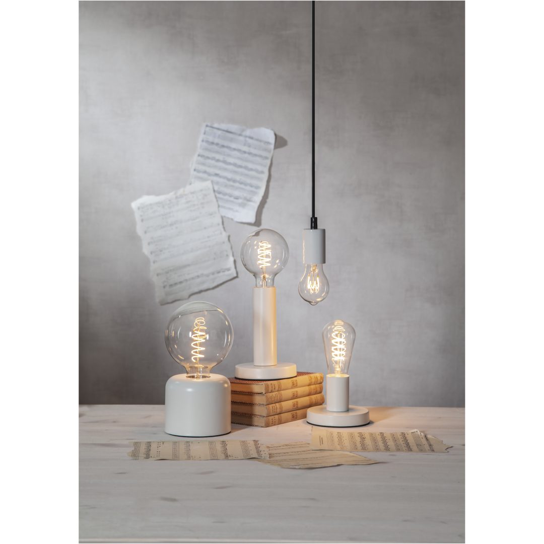 Lampfot E27 Glans Vit Star Trading – bild 12