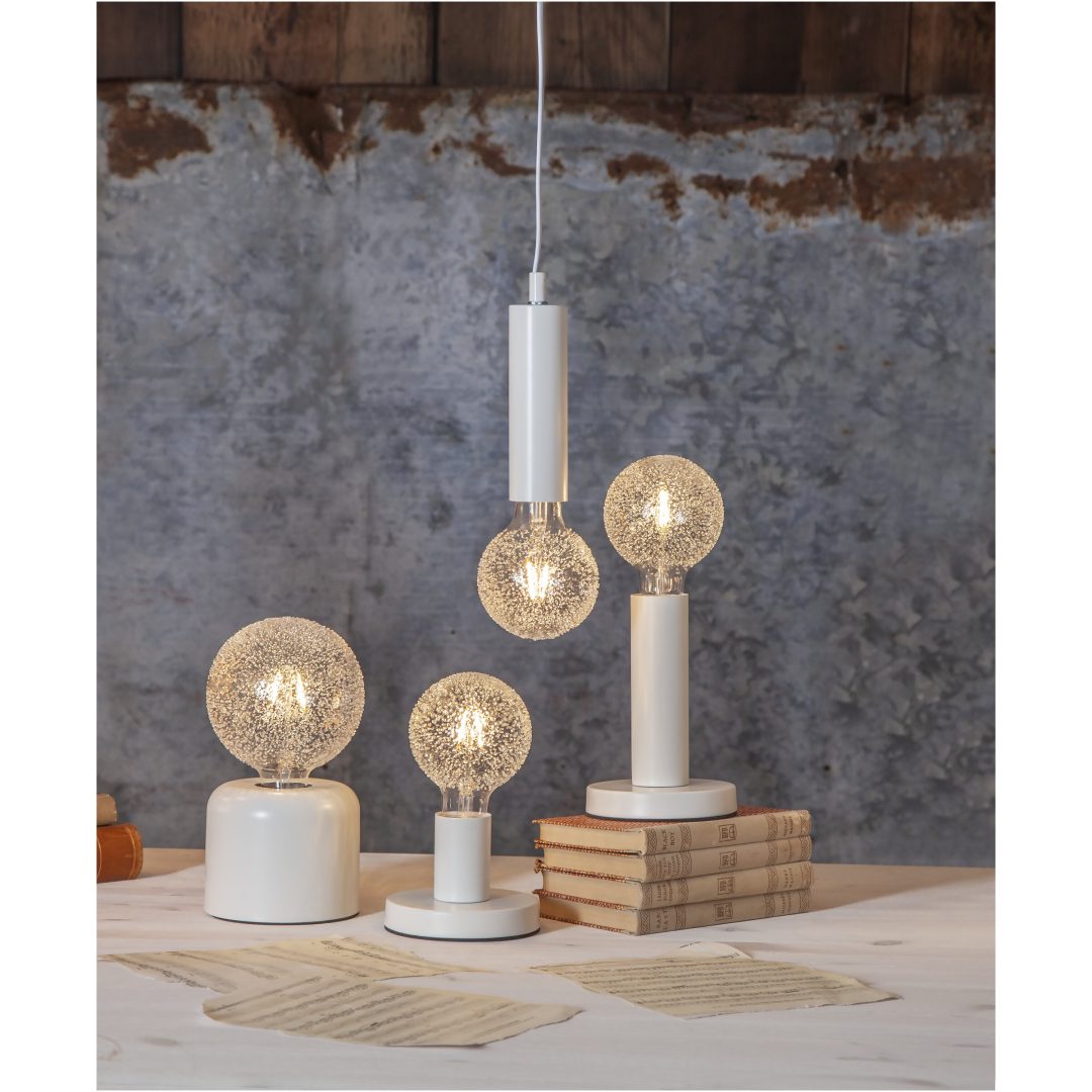 Lampfot E27 Glans Vit Star Trading – bild 6