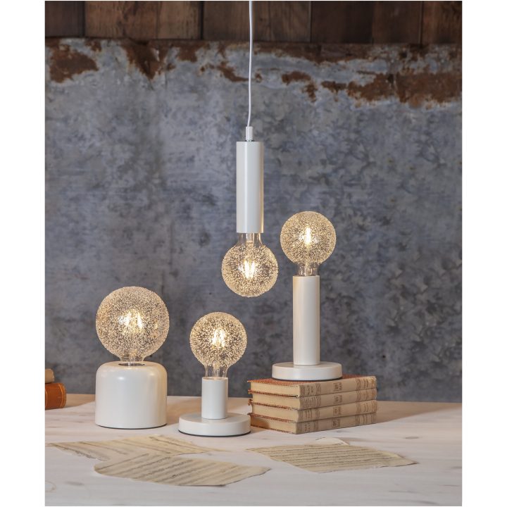 Lampfot E27 Glans Vit Star Trading – bild 6