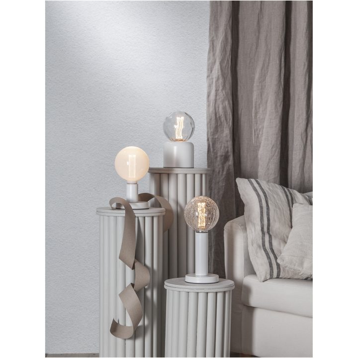 Lampfot E27 Glans Vit Star Trading – bild 5