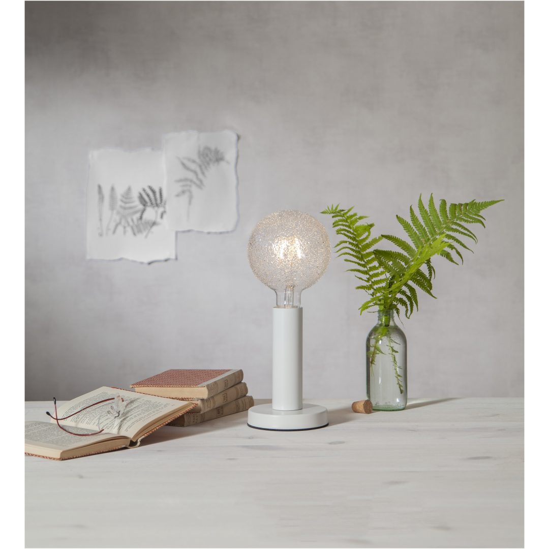 Lampfot E27 Glans Vit Star Trading – bild 4