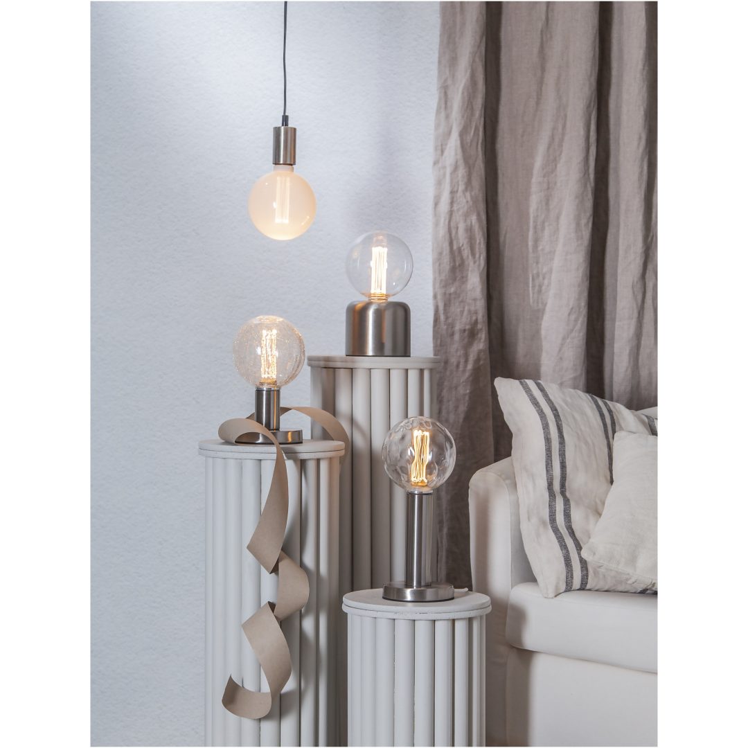 Lampfot E27 Glans Vit Star Trading – bild 3