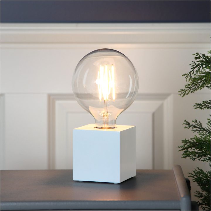 Lampfot E27 Kub Vit Star Trading – bild 7