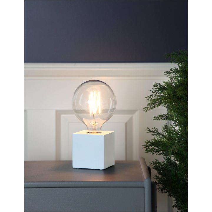 Lampfot E27 Kub Vit Star Trading – bild 5