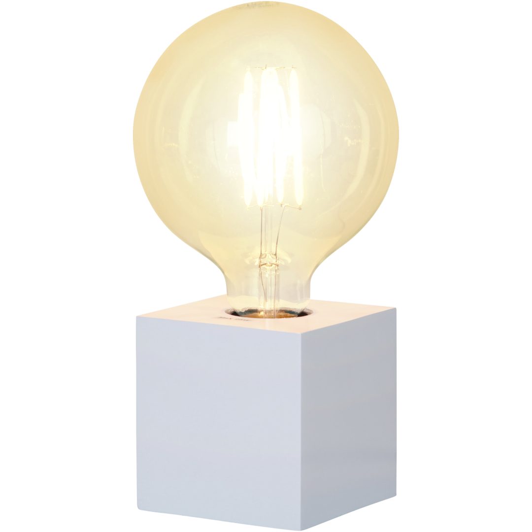 Lampfot E27 Kub Vit Star Trading – bild 4
