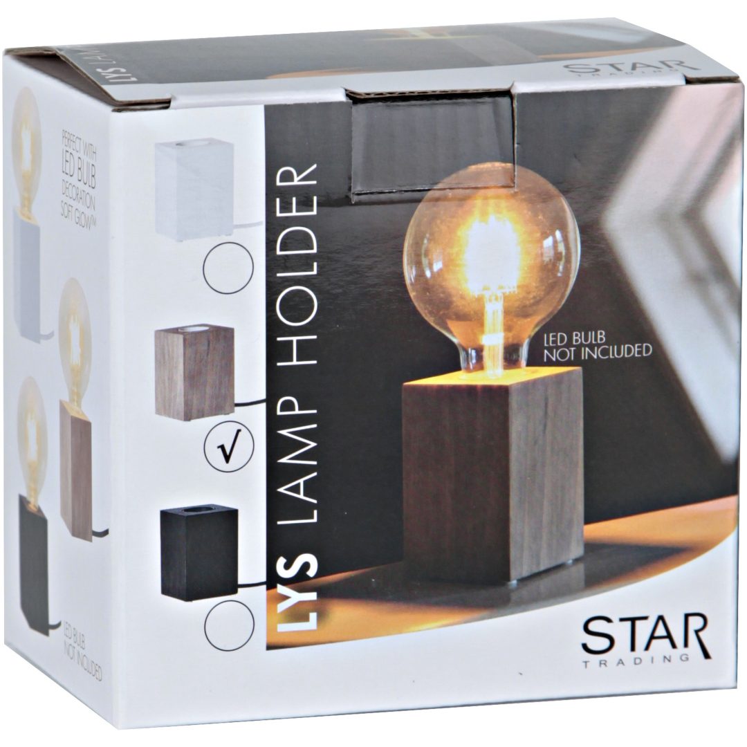 Lampfot E27 Lys Brun Star Trading – bild 7