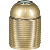 Lamphållare, Jordad, Gängad, Guld, E27 MALMBERGS
