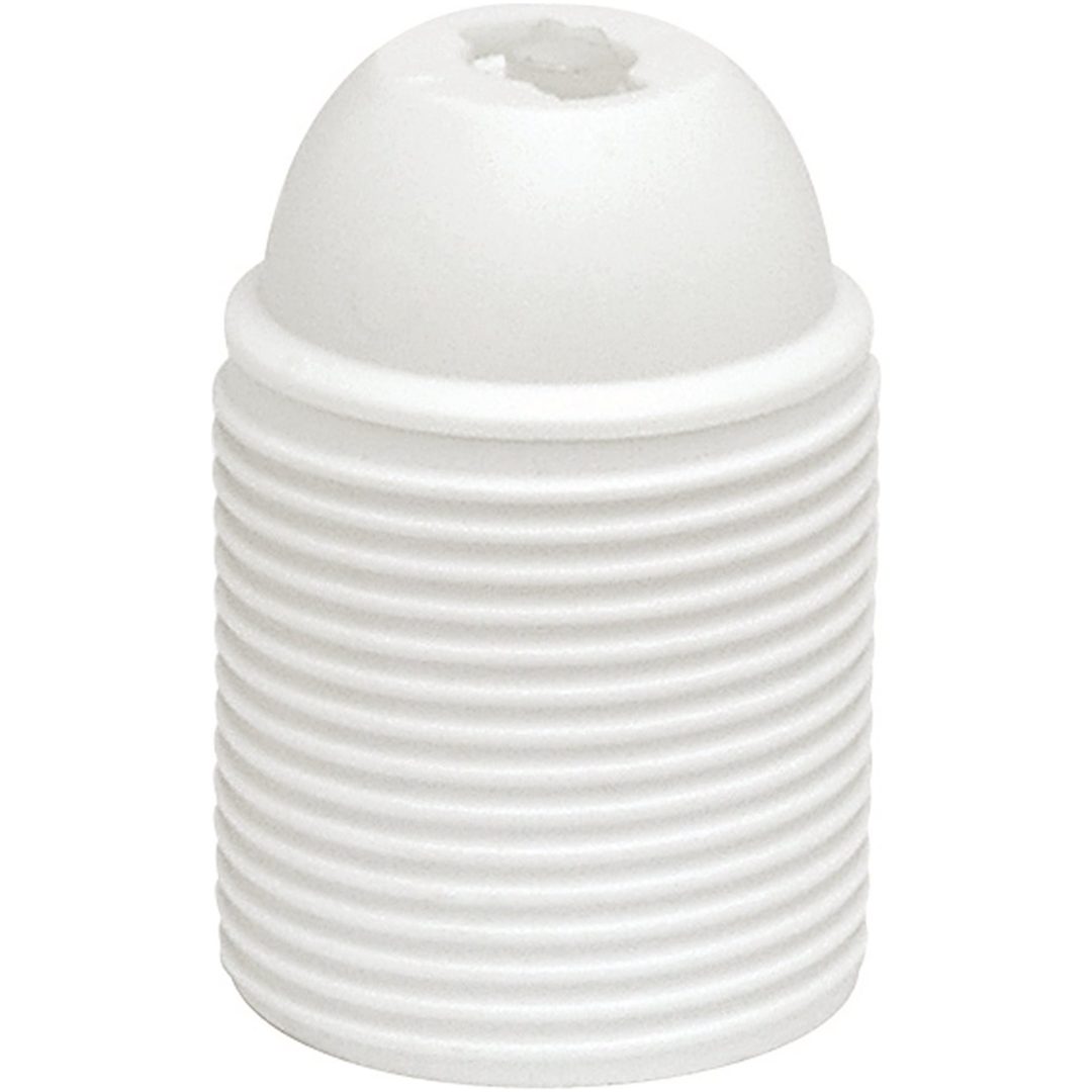 Lamphållare, Jordad, Gängad, Vit, E14 MALMBERGS