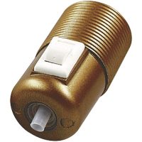 Lamphållare med strömbrytare, Ojordad, Guld, E27 MALMBERGS