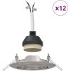 Lampor 12-Pack Silver Metall Infällda Lampor Runda vidaXL 9 cm – miniatyr 4