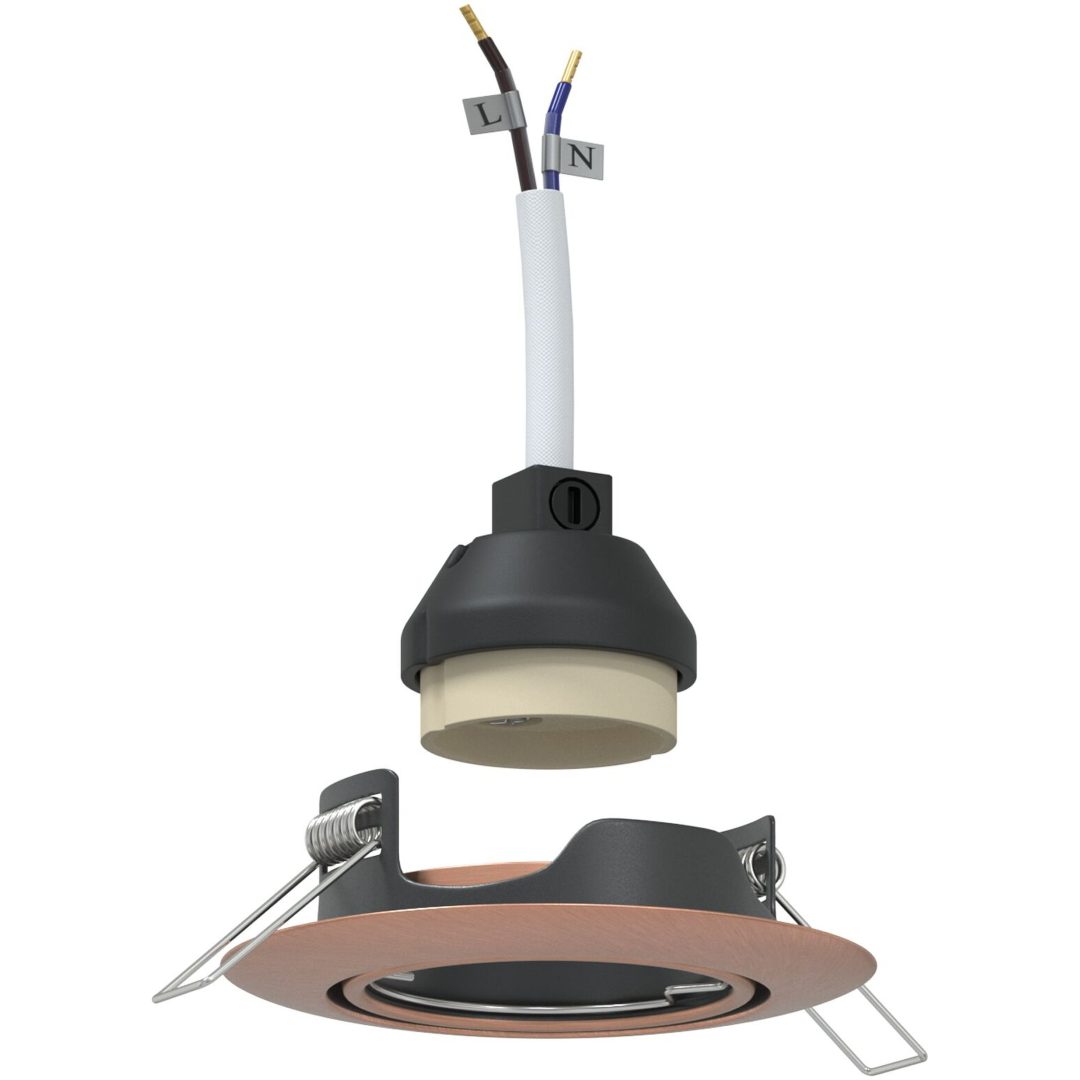 Lampor Koppar Koppar och plast Liten Inbyggd belysning Rund vidaXL 9 cm – bild 2