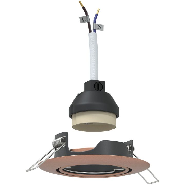 Lampor Koppar Koppar och plast Liten Inbyggd belysning Rund vidaXL 9 cm – bild 2