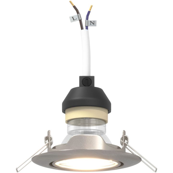 Lampor Set med 6 Silver Aluminium Inbyggda Lampor Runda vidaXL 9 cm – bild 9