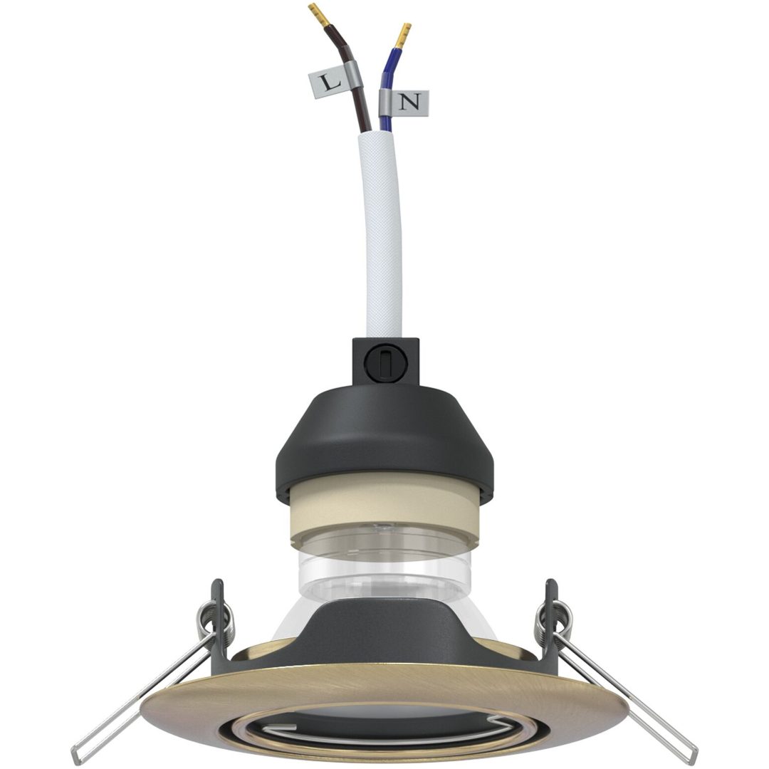 Lampor Set om 24 Mässing Infällda LED-lampor Runda vidaXL 9 cm – bild 3