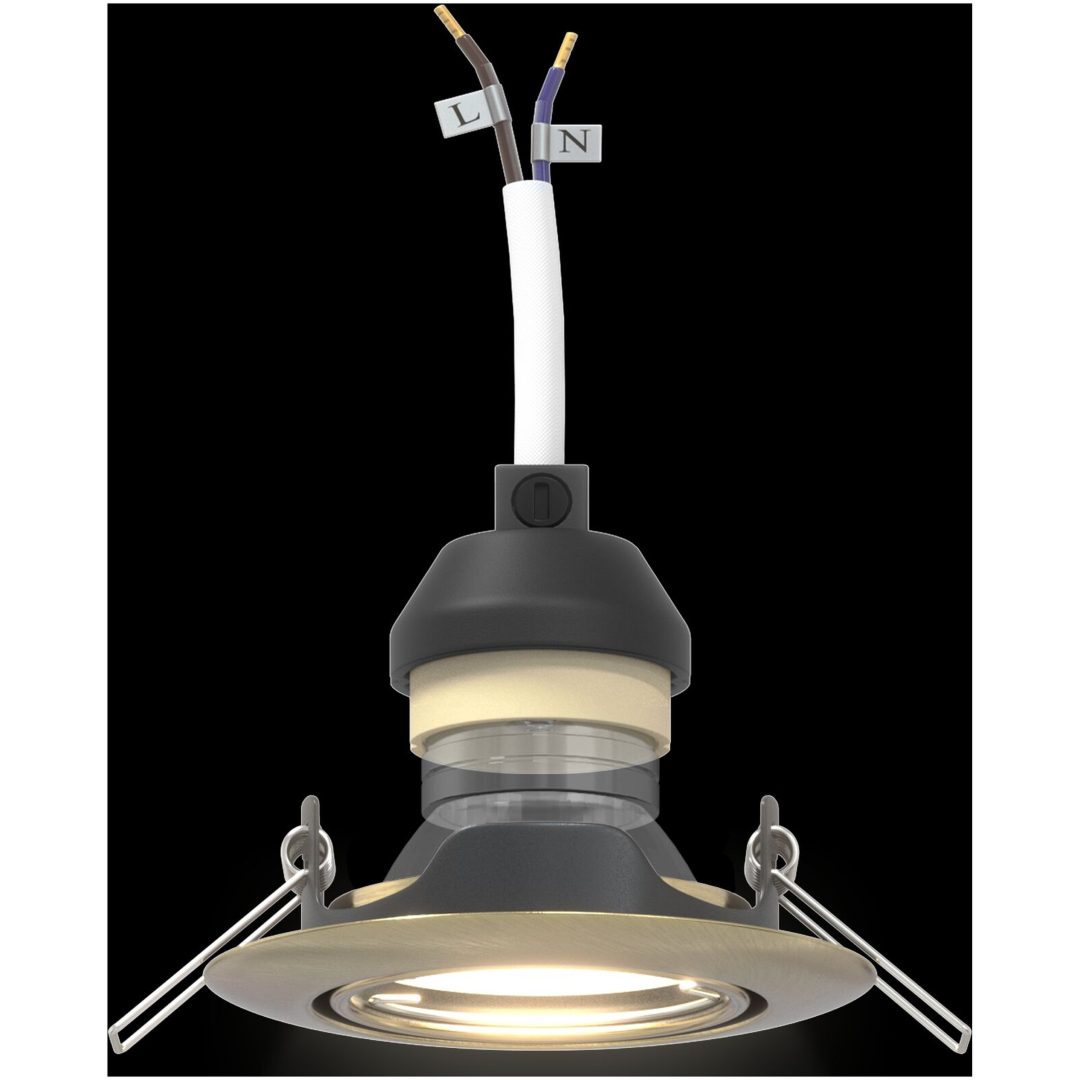 Lampor Set om 24 Mässing Infällda LED-lampor Runda vidaXL 9 cm – bild 10