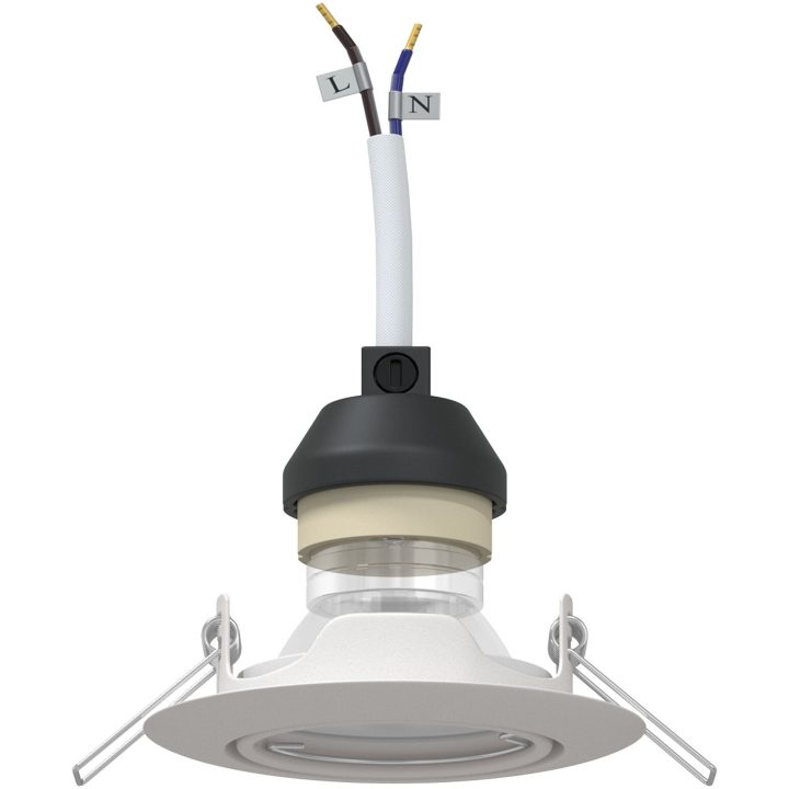 Lampor Set om 24 Vit Plast Runda inbyggda taklampor Rund vidaXL 9 cm – bild 3