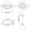 Lampor Set om 6 Koppar Taklampor Runda Modern vidaXL 9 cm – miniatyr 12