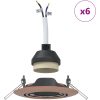 Lampor Set om 6 Koppar Taklampor Runda Modern vidaXL 9 cm – miniatyr 4