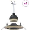 Lampor Set om 6 Mässing Metall Inbyggda lampor Runda vidaXL 9 cm – miniatyr 4