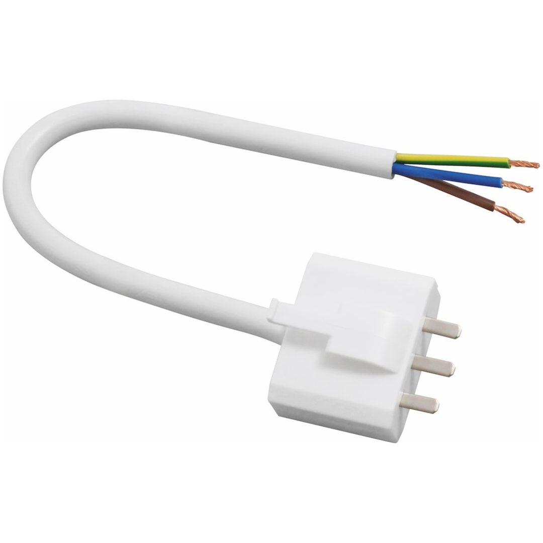 Lampsladd med jordad DCL-stickpropp, 20 cm MALMBERGS