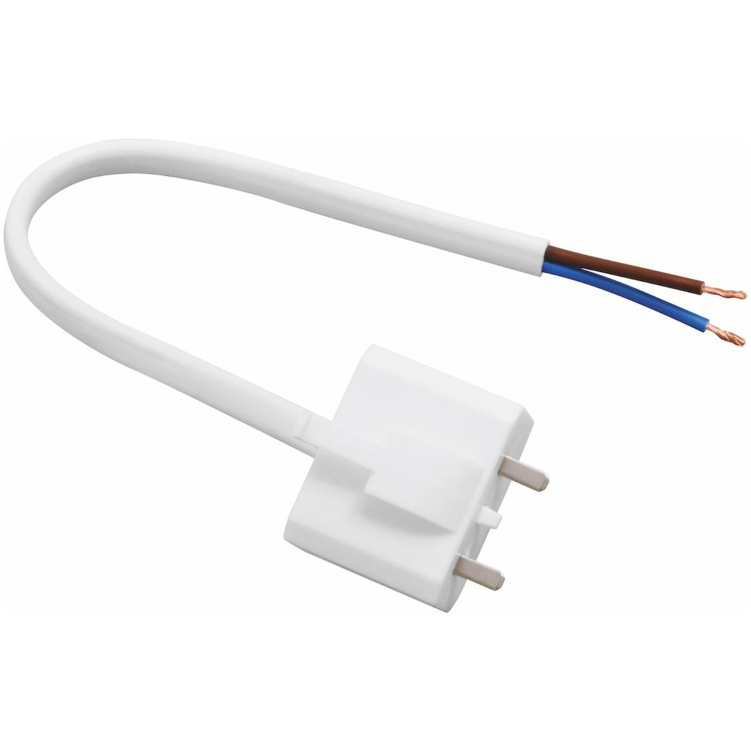 Lampsladd med ojordad DCL-stickpropp, 20 cm MALMBERGS