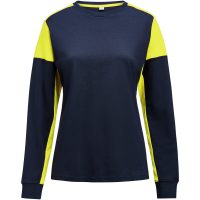 Långärmad T-shirt Dam Prime Marinblå/neongul Printer PRIME