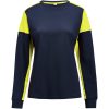 Långärmad T-shirt Dam Prime Marinblå/neongul Printer PRIME XS – miniatyr 1