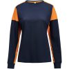 Långärmad T-shirt Dam Prime Marinblå/neonorange Printer PRIME XS – miniatyr 1