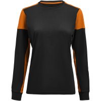 Långärmad T-shirt Dam Prime Svart/orange Printer PRIME